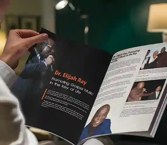 Mockup of SpiritFest souvenir booklet pages