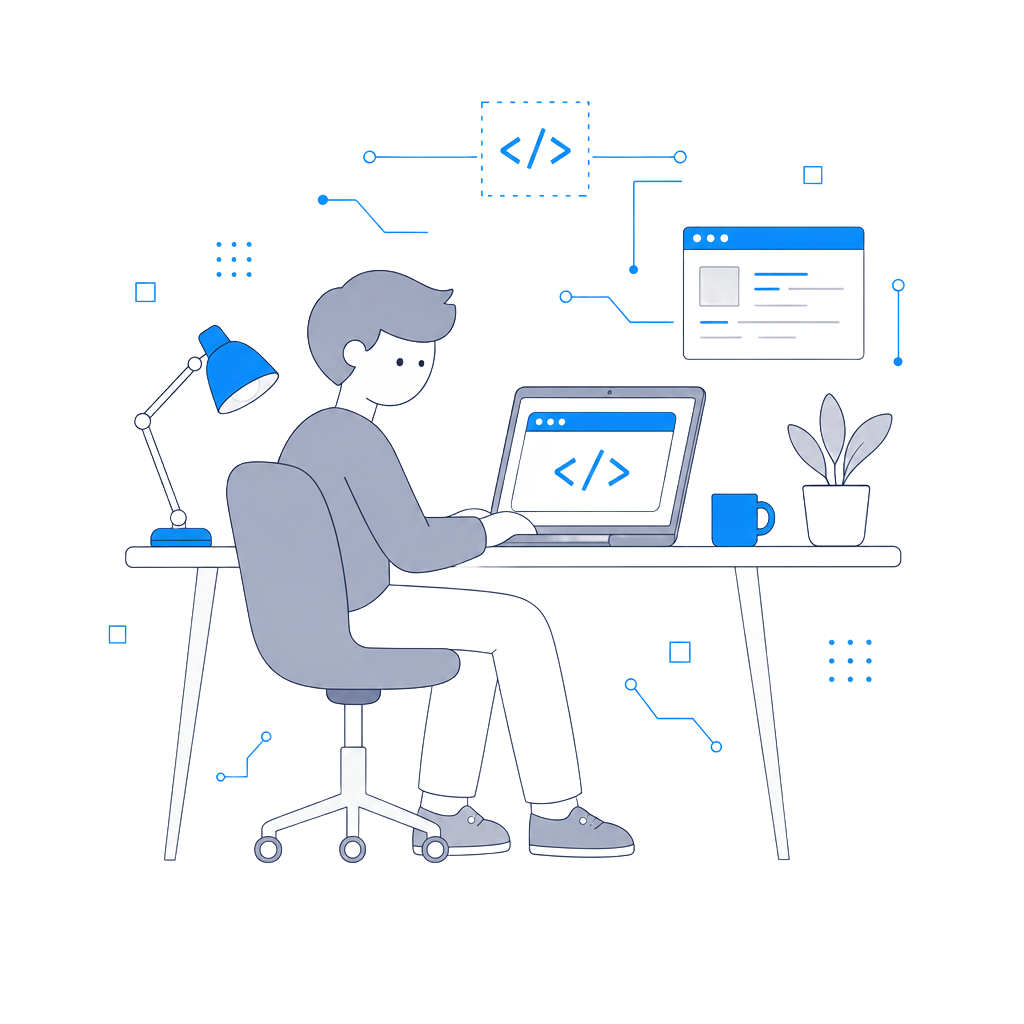 Website development illustration